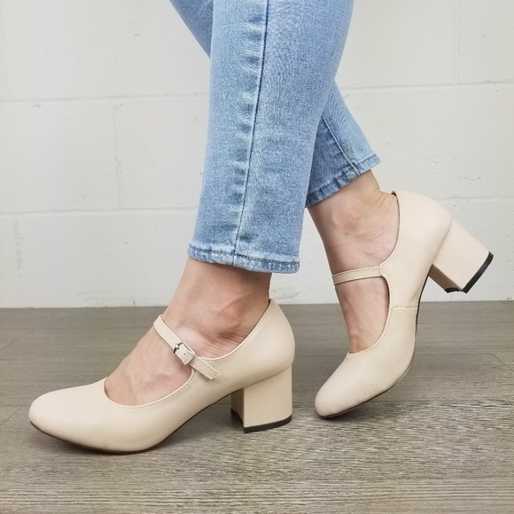 Shoes - Block Heel Vintage Rockabilly Style Pumps